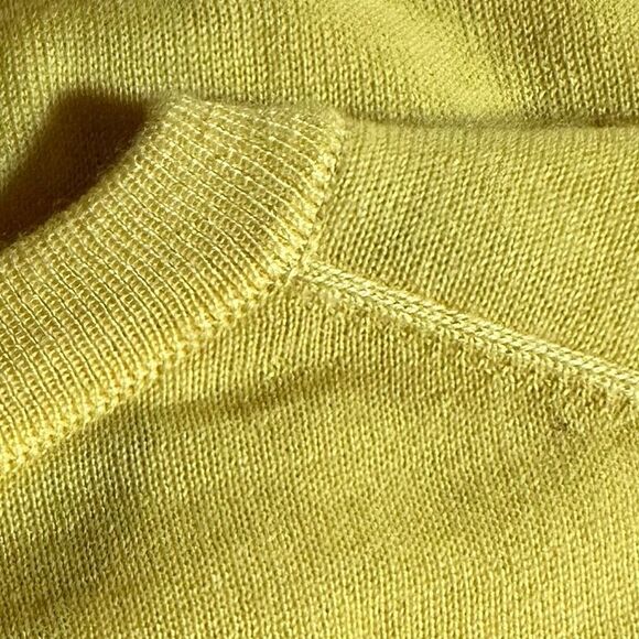 Ralph Lauren Canary Yellow Italian Cashmere Crewneck Long Sleeve Sweater - Picture 7 of 14